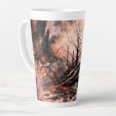 Abstraktes Herz Latte Tasse - Elegantes Design (Linke Ecke)