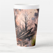 Abstraktes Herz Latte Tasse - Elegantes Design (Vorderseite)