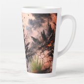 Abstraktes Herz Latte Tasse - Elegantes Design (Rechts)