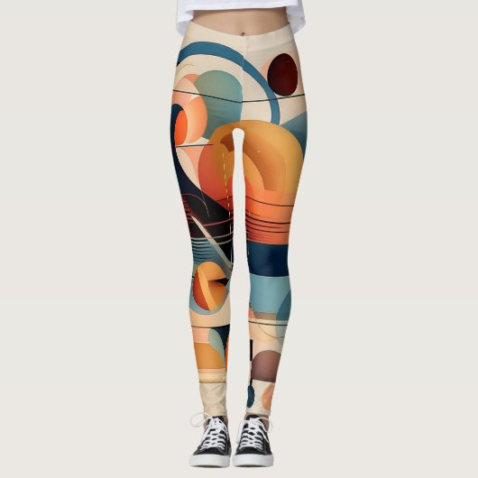Abstraktes Herz Leggings (Vorderseite)