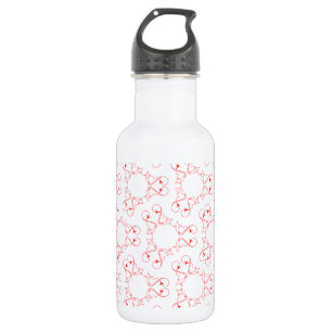 Abstraktes Herz Muster Trinkflasche