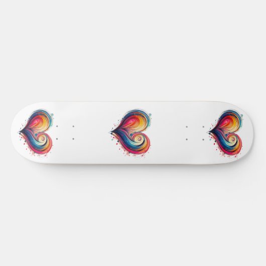 Abstraktes Herz Skateboard (Horizontal)