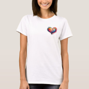 Abstraktes Herz T-Shirt