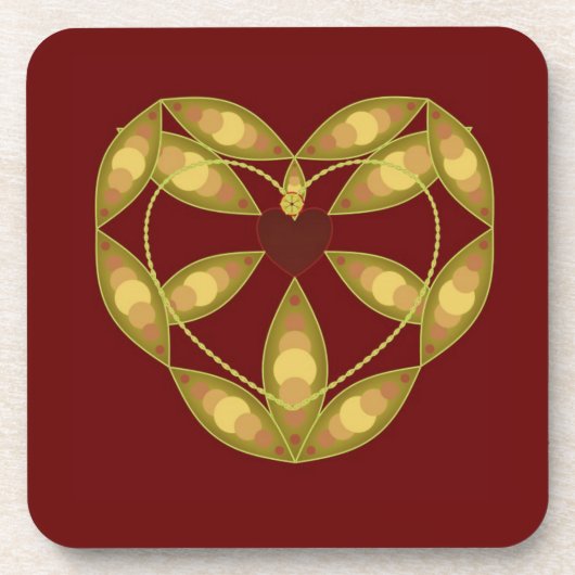Abstraktes Herz Untersetzer (Vorderseite)