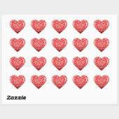 Abstraktes Herz Valentinstag Herz-Aufkleber (Blatt)