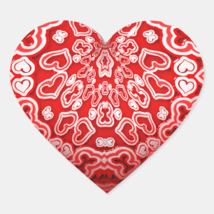 Abstraktes Herz Valentinstag Herz-Aufkleber