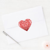 Abstraktes Herz Valentinstag Herz-Aufkleber (Umschlag)