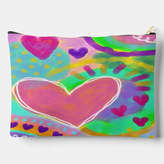 Abstraktes Herz Zubehörtasche (Rückseite)