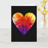 Abstraktes Herzdesign Karte (Gelbe Blume)