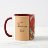 Abstraktes Herzdesign mit Text Valentins Tasse (Links)