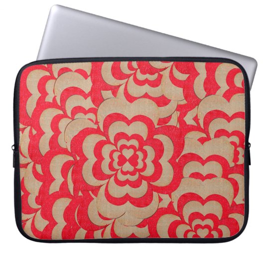 Abstraktes Herzdesign. Valentinstag Laptopschutzhülle (Vorderseite)