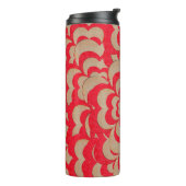 Abstraktes Herzdesign. Valentinstag Thermosbecher (Nach links gedreht)