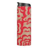 Abstraktes Herzdesign. Valentinstag Thermosbecher (Nach rechts gedreht)