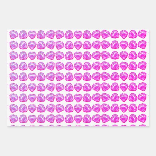 Abstraktes Herzkunstmuster eines abgeschirmten Edg Geschenkpapier Set (Vorderseite 3)