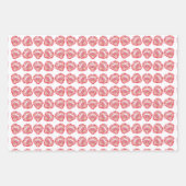 Abstraktes Herzkunstmuster eines abgeschirmten Edg Geschenkpapier Set (Vorderseite)