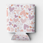 Abstraktes Herzmuster Dosenkühler (Rückseite)