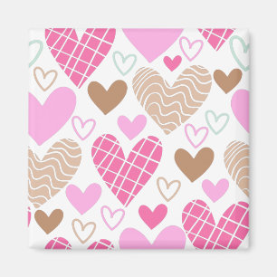 Abstraktes Herzmuster Magnet