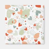 Abstraktes Herzmuster Magnet (Vorne)