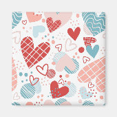 Abstraktes Herzmuster Magnet (Vorne)