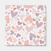 Abstraktes Herzmuster Magnet (Vorne)