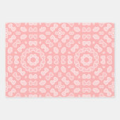 Abstraktes Herzmuster mit Lichtpfirsichfarben Geschenkpapier Set (Vorderseite 2)