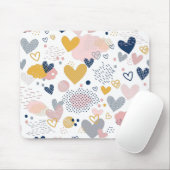 Abstraktes Herzmuster Mousepad (Mit Mouse)