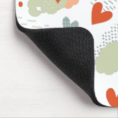 Abstraktes Herzmuster Mousepad (Ecke)