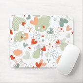 Abstraktes Herzmuster Mousepad (Mit Mouse)
