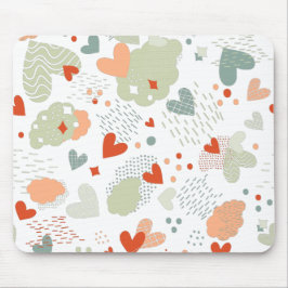 Abstraktes Herzmuster Mousepad
