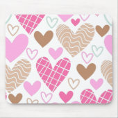 Abstraktes Herzmuster Mousepad (Vorne)