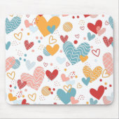 Abstraktes Herzmuster Mousepad (Vorne)