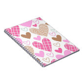 Abstraktes Herzmuster Notizblock (Rechte Seite)