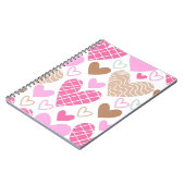 Abstraktes Herzmuster Notizblock (Linke Seite)