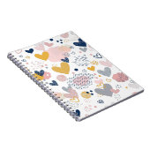 Abstraktes Herzmuster Notizblock (Rechte Seite)