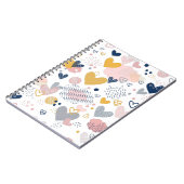 Abstraktes Herzmuster Notizblock (Linke Seite)