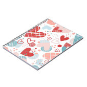 Abstraktes Herzmuster Notizblock (Linke Seite)