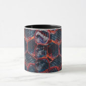 Abstraktes Hexagon Gradient Pattern - Futuristisch Tasse (Zentrum)