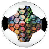 Abstraktes Hexagon-Grafikdesign Fußball (Gedreht)