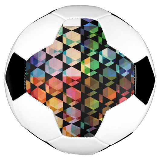 Abstraktes Hexagon-Grafikdesign Fußball (Gedreht)