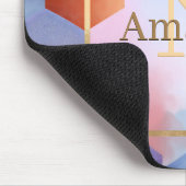 Abstraktes Hexagon mit Goldrahmen und Individuelle Mousepad (Ecke)