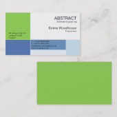 Abstraktes Himmel-Blau u. Grün Visitenkarte (Vorne/Hinten)