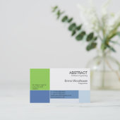 Abstraktes Himmel-Blau u. Grün Visitenkarte (Stehend Vorderseite)