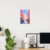 Abstraktes Hintergrundbild Grafik Poster (Heimbüro)
