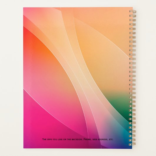 Abstraktes Hintergrundnotebook Planer (Rückseite)