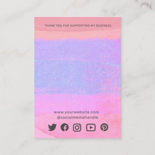 Abstraktes Hinzufügen des Logohairclips-Barrett-Di Telefonnummerkarte (Rückseite)