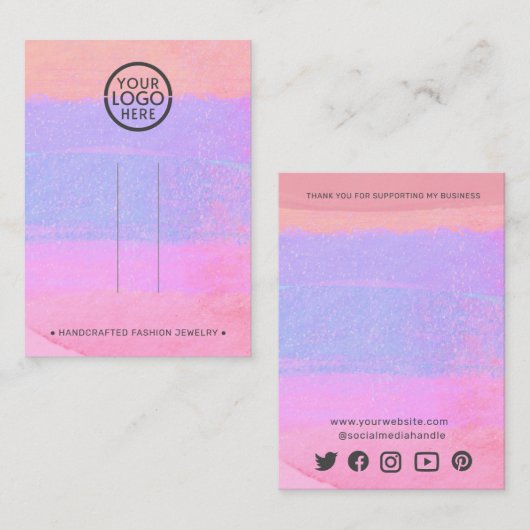 Abstraktes Hinzufügen des Logohairclips-Barrett-Di Telefonnummerkarte (Vorne/Hinten)