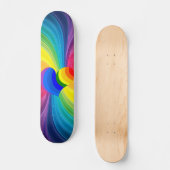 Abstraktes Hippie-Herz-Skateboard-Deck Skateboard (Vorderseite)