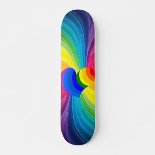 Abstraktes Hippie-Herz-Skateboard-Deck Skateboard