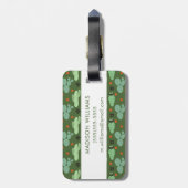 Abstraktes Hipster-Kaktus-Wüsten-Muster Gepäckanhänger (Rückseite vertikal)