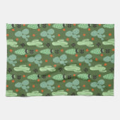 Abstraktes Hipster-Kaktus-Wüsten-Muster Küchentuch (Horizontal)